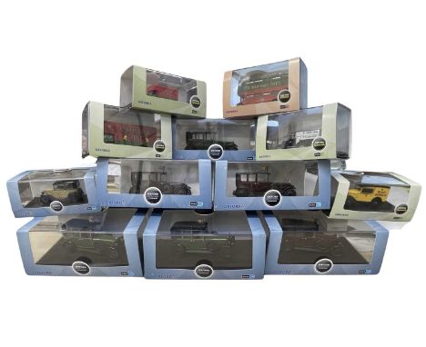 A collection of various cased Oxford automobile and commercial vehicles.