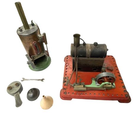 A MAMOD Steam engine, together with a Burnac vertical steam engine.