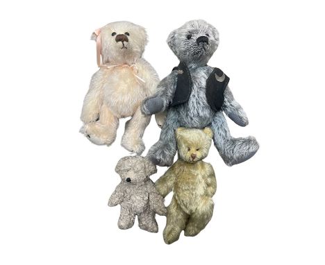 Four limited edition handmade collector's bears with tags, to include: - A Goody Two Shoes by Sally Anne sand filled bear: 'P