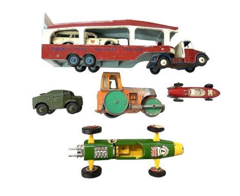 A collection of playworn Dinky, Corgi and Triang die-cast vehicles
