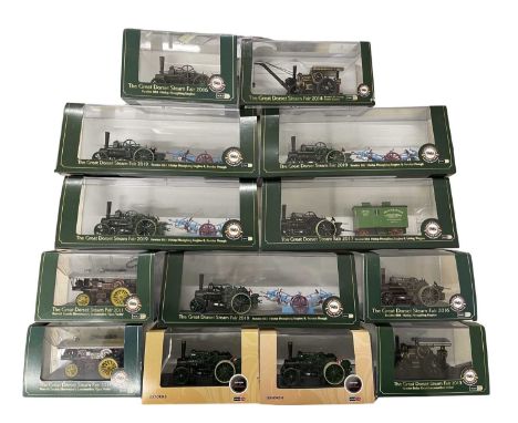 A collection of cased die-cast steam engine models,, to include: - Oxford: Fowler BB1 Ploughing Engine, No 15436, Princess Ma