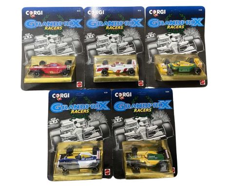 A collection of carded die-cast  Corgi Grand Prix Racers