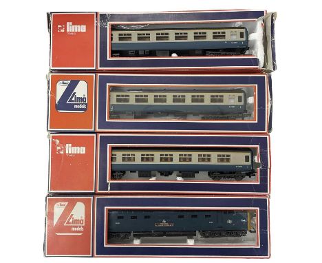 A collection of Lima 00 gauge rolling stock, to include: - 3 x W13493 coaches - 'The Fife and Forfar Yeomanry' in BR blue