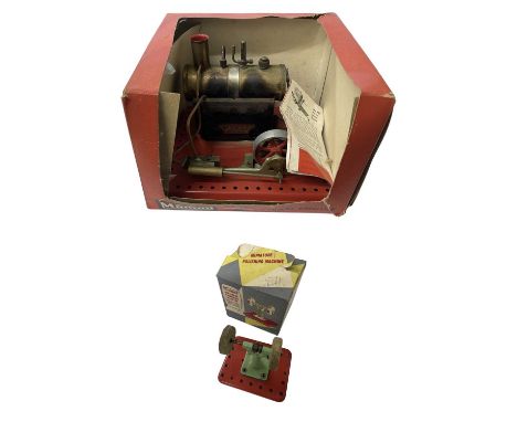A Mamod SE 2 Steam Engine, together with a boxed Mamod miniature polishing machine
