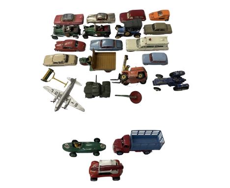 A mixed lot of various Dinky and Corgi die-cast vehicles, in playworn condition.