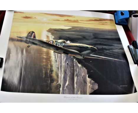 British Military Print "The Return of Heroes" by Ivan Berryman. Measures 70cm x 60cm. Slight tear on edge of poster. 