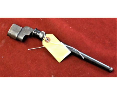 British WWII No.4 Mk II spike bayonet with MK I scabbard, this one made by  Savage-Stevens Co. of Chicopee Falls, Massachuset