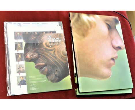 New Zealand 2011 Post book in slip case "The New Zealand Collection 2011", New Zealand stamps and the stories they tell. Cont