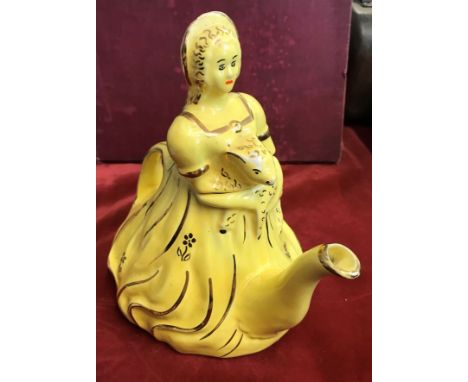 1930s Collectable Novelty Teapot Mary Had a Little Lamb by Lingard Pottery Made in England. Nursery Rhyme Theme. This is the 