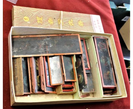 Standard Magic Lantern Slides produced by Ernst Plank, a large collection (50+), some in poor condition but an excellent sele