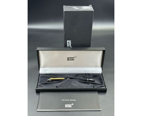 A Mont Blanc rollerball in original box with paperwork