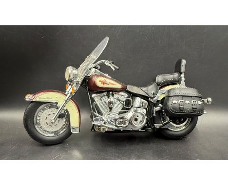 Two Franklin Mint diecast Harley Davidson motorcycle models