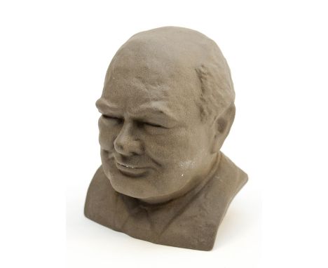 A very rare Danish ceramic Winston Churchill bust money box, no. 1507/3000 