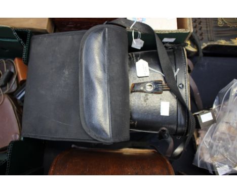 Two pairs of cased opera glasses, two pairs of binoculars and a Zenith Zenit 3m camera (5) 