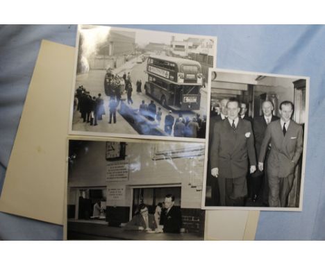 An 8 x 6 black and white photographic print of the second prototype route master bus SLT S7, the first London Routemaster pro