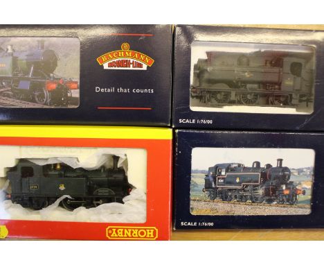 Bachmann Branch Line 32-125 45XX Tank, 32-203 8750 Pannier, 31-454 Ivatt 41286 and Hornby R238IA 14XX Tank, boxed 