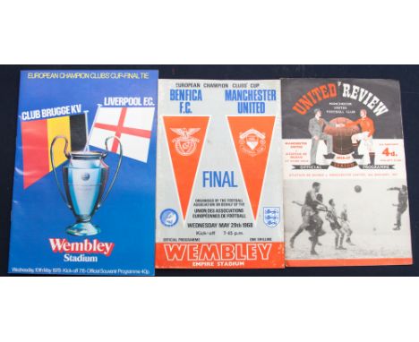 European Cup programmes, two finals and one qualifying tie 