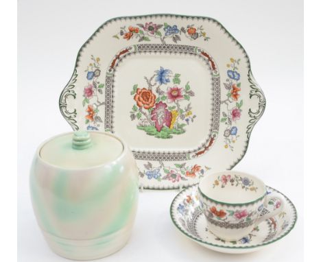 A Part Copeland Spode 'Chinese Rose' dinner set, together with general ceramics and glass (1 box)