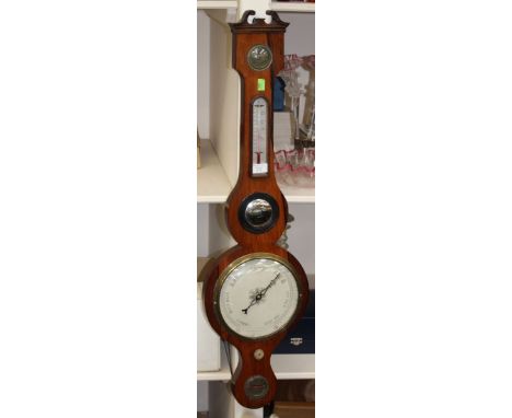 A mid 19th Century mahogany barometer 