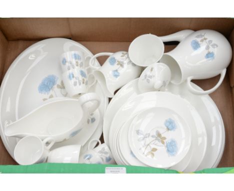 A box comprising a Wedgwood 'Ice Rose' tea and dinner service 