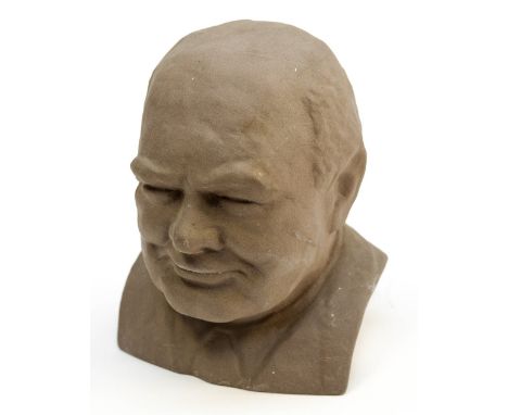 A very rare Danish ceramic Winston Churchill bust money box, no. 2959/3000 