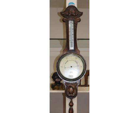 English made aneroid barometer.