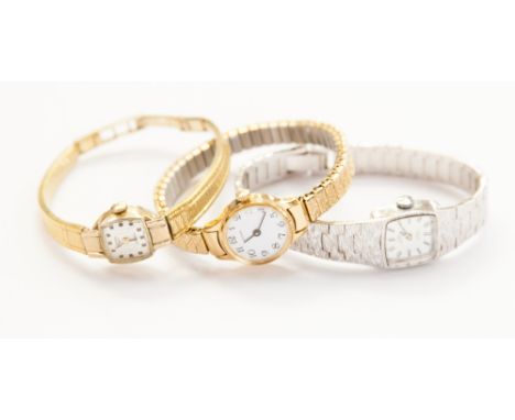 A Limit ladies' watch, a gold plated Rotary watch and a Sekonda quartz bracelet watch (3) 