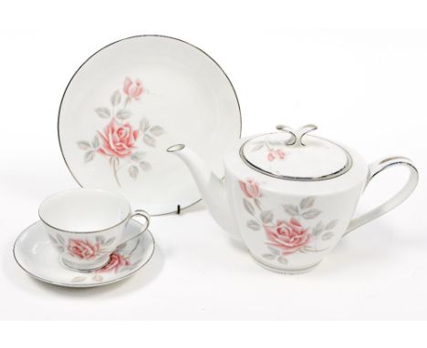 A very comprehensive dinner and tea service, Noritake 'Rose Mist' circa 1960s, approx 100 pieces in two boxes 
