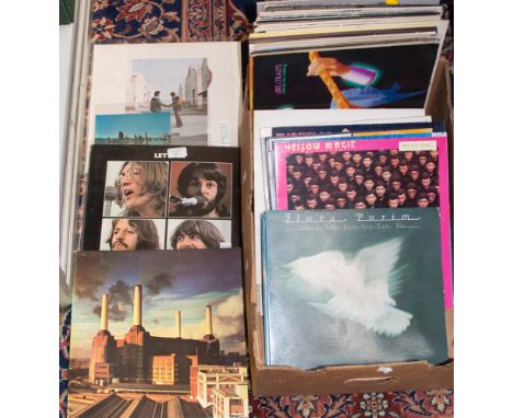 A good collection of records including: Pink Floyd - 'Dark Side of the Moon' white vinyl, 'Wish you Were Here' with postcard 