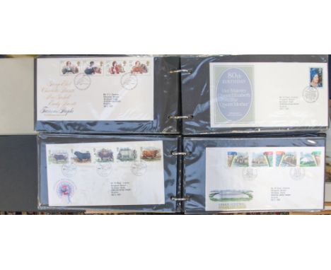 Two first day covers albums full (1979-1985) clean condition including booklet panes and H.V. Defins 