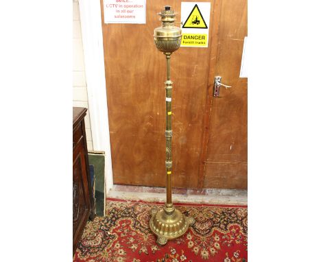 A 19th Century standard oil lamp, telescopic stand