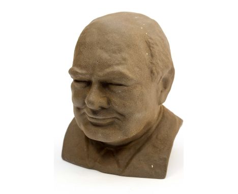 A very rare Danish ceramic Winston Churchill bust money box, no. 1502 of 3000