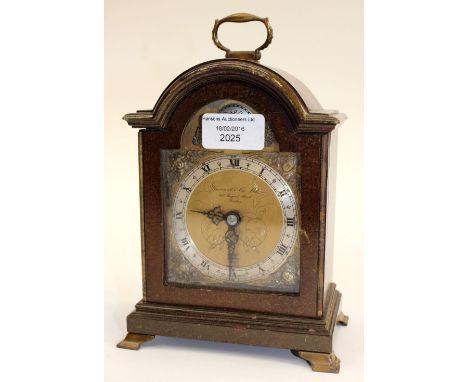 An Elliott Garrard miniature bracket clock 