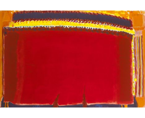 Tony O'Malley HRHA (1913-2003) NASSAU RED, 1980 gouache, pastel and watercolour on card initialled lower right; dated [3/80] 