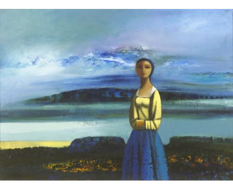 Daniel O’Neill (1920-1974) FIGURE IN A LANDSCAPE oil on board signed lower left 15¾ x 21¾in. (40.01 x 55¼cm) de Veres, 30 Nov