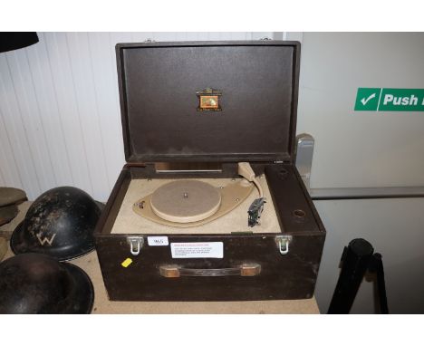 A vintage HMV gramophone, sold as a collectors item
