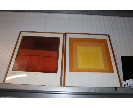 A Mark Rothko coloured gallery advertising print and another