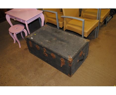 A vintage travelling trunk