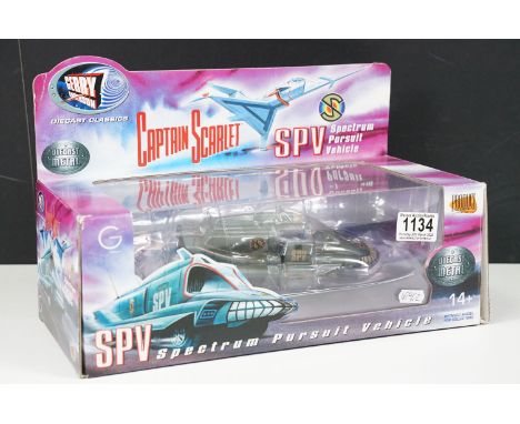 Boxed 1/18 Product Enterprise Gerry Anderson Captain Scarlet SPV Spectrum Pursuit Vehicle diecast model with Gerry Anderson s