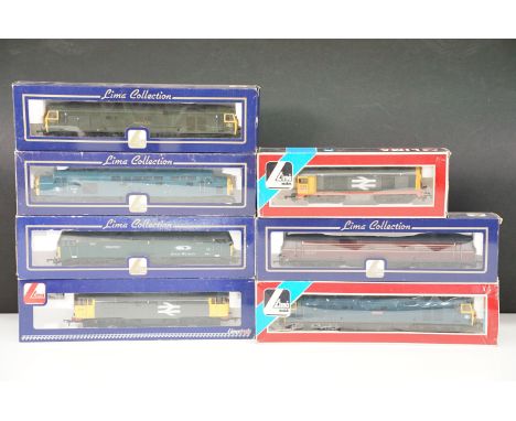 Seven boxed Lima OO gauge locomotives to include 40126 Intercity Diesel Locomotive, 50013 Agincourt Intercity Diesel Locomoti