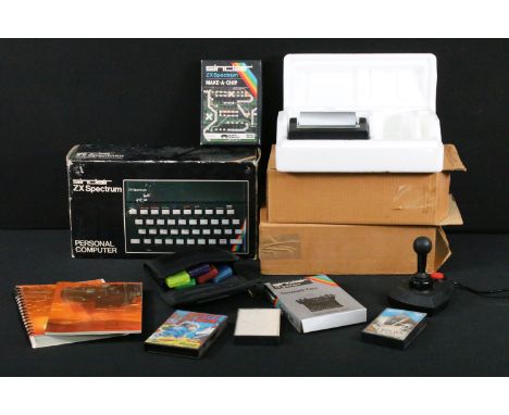 Retro Gaming - Collection Of Sinclair retro gaming to include boxed Sinclair ZX Spectrum Personal Computer, boxed Sinclair ZX