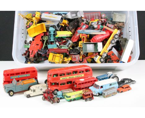 Very large collection of diecast, plastic, tin plate and metal models to include Dinky 407 Ford Transit Van, Dinky Daimler, M