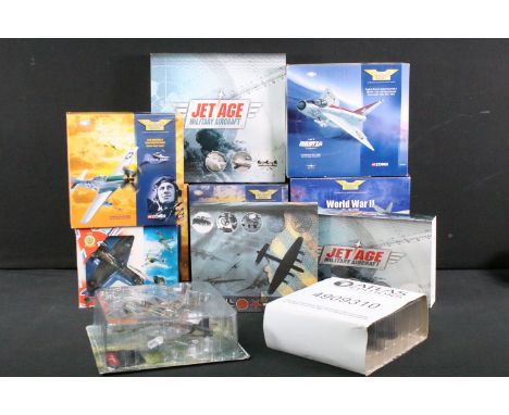 11 Boxed diecast model planes to include 6 x Corgi Aviation Archive models featuring 49204 Battle Of Britain Hans Joachim Mar