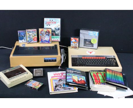 Retro Gaming - BBC Microcomputer System made by Acorn Computers, Acorn Data Recorder and Silver Reed EXP 400 Printer, togethe
