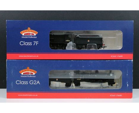 Two boxed Bachmann OO gauge locomotives to include 31-478 Class G2A 49287 BR black early emblem with LMS style tender and 31-