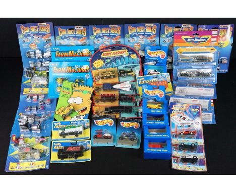 36 Carded diecast / plastic models and sets to include 10 x Matchbox Connectables, 5 x Galoob Micro Machines, 3 x Matchbox Ac