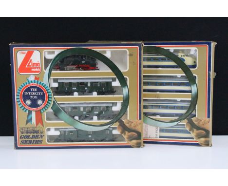 Two boxed Lima OO gauge Golden Series train packs to include Tokaido and Tee Intercity Zug, both complete
