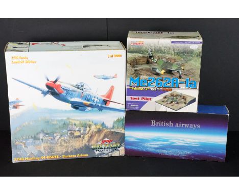 Three boxed diecast model planes to include ltd edn GMP Military Collection 1/35 P-51D Mustang 44-415648 / Duchess Arlene, Dr