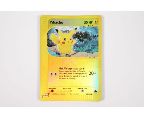 Pokémon Trading Cards - Wizards Of The Coast Pokemon Pikachu 84/144 Skyridge Reverse Holo Card showing light scratching to ho