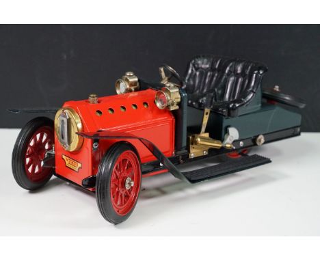 Steam Engine - Mamod Morgan three wheeler steam engine in main colour red, vg